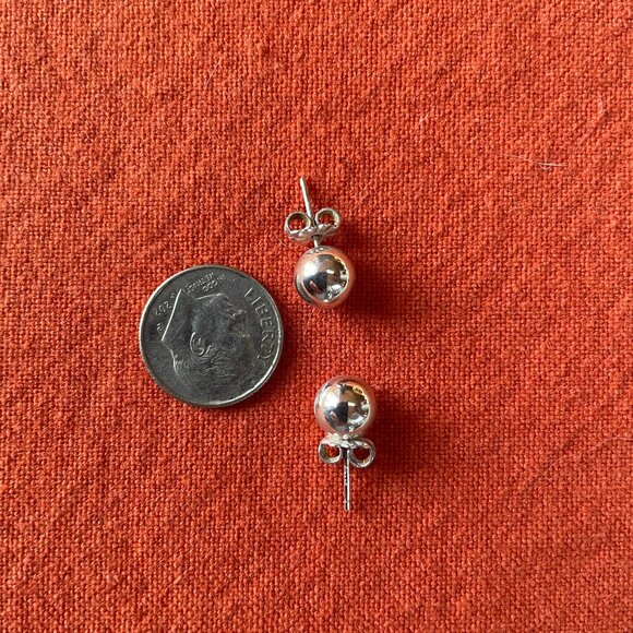 Tiffany & Co Sterling Silver  Ball Earrings - Picture 1 of 1